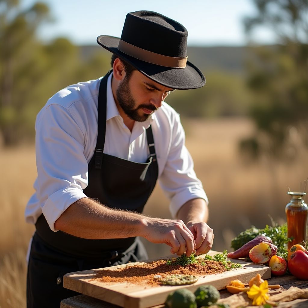 Chef exploring indigenous ingredients