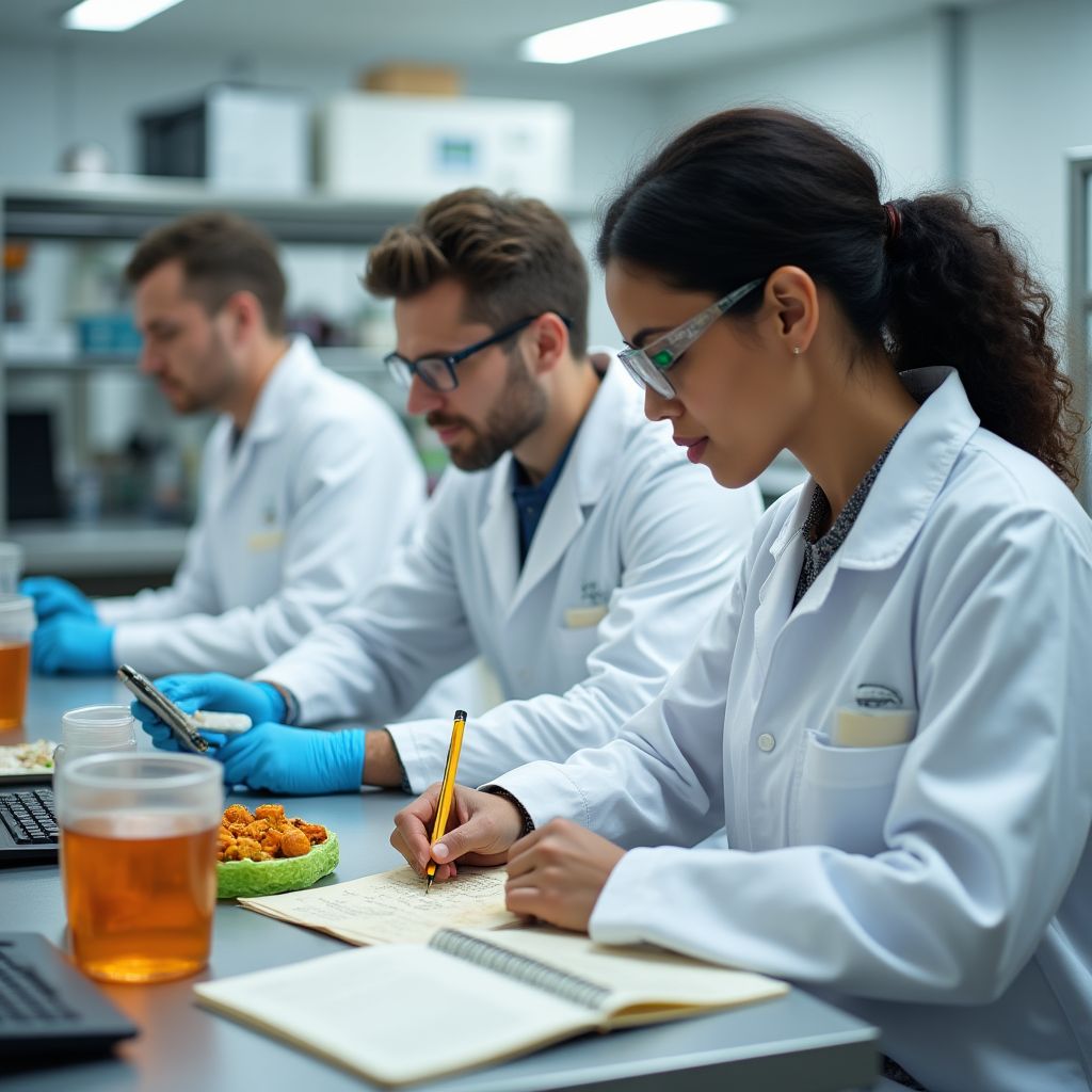 Food researchers analyzing Australian cuisine